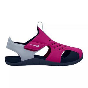 Nike Kids' Pre-School Sunray Protect Fireberry Closed Toe Sandals/Shoes